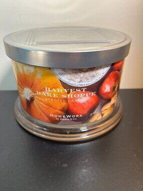 HomeWorx by Slatkin Harvest Bake Shoppe 4-Wick 18oz Candle NEW